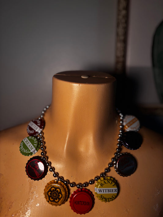 Bottle Cap Ball Chain Necklace