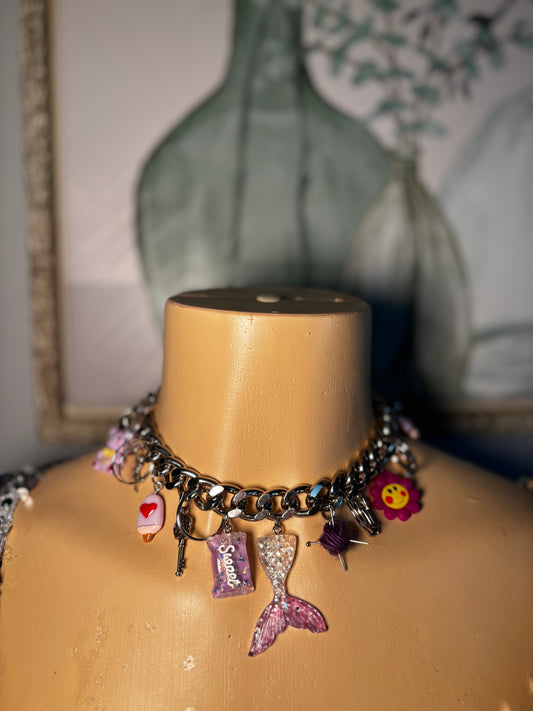 Sweet x Purple Charm necklace
